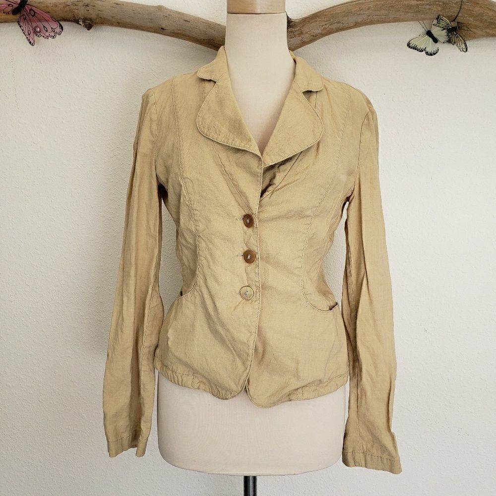 Armani Jeans linen jacket in natural color